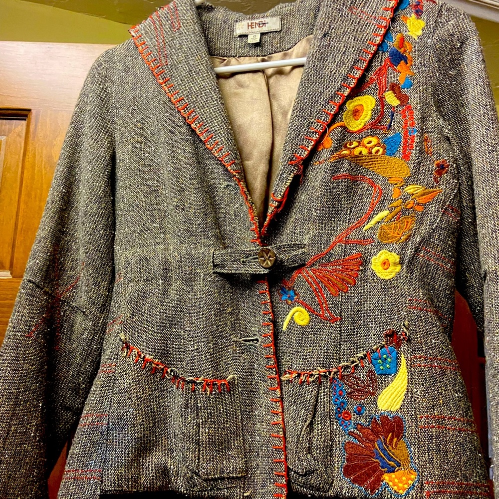 bohemian jacket with embroidery size s